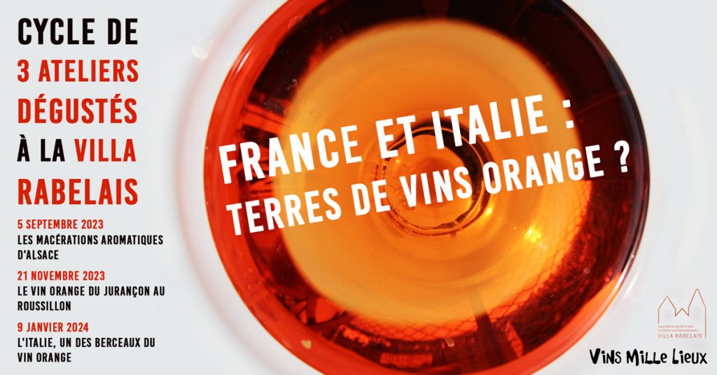 Cycle vins orange à La Villa Rabelais (IEHCA) Tours de septembre 2023 à janvier 2024
